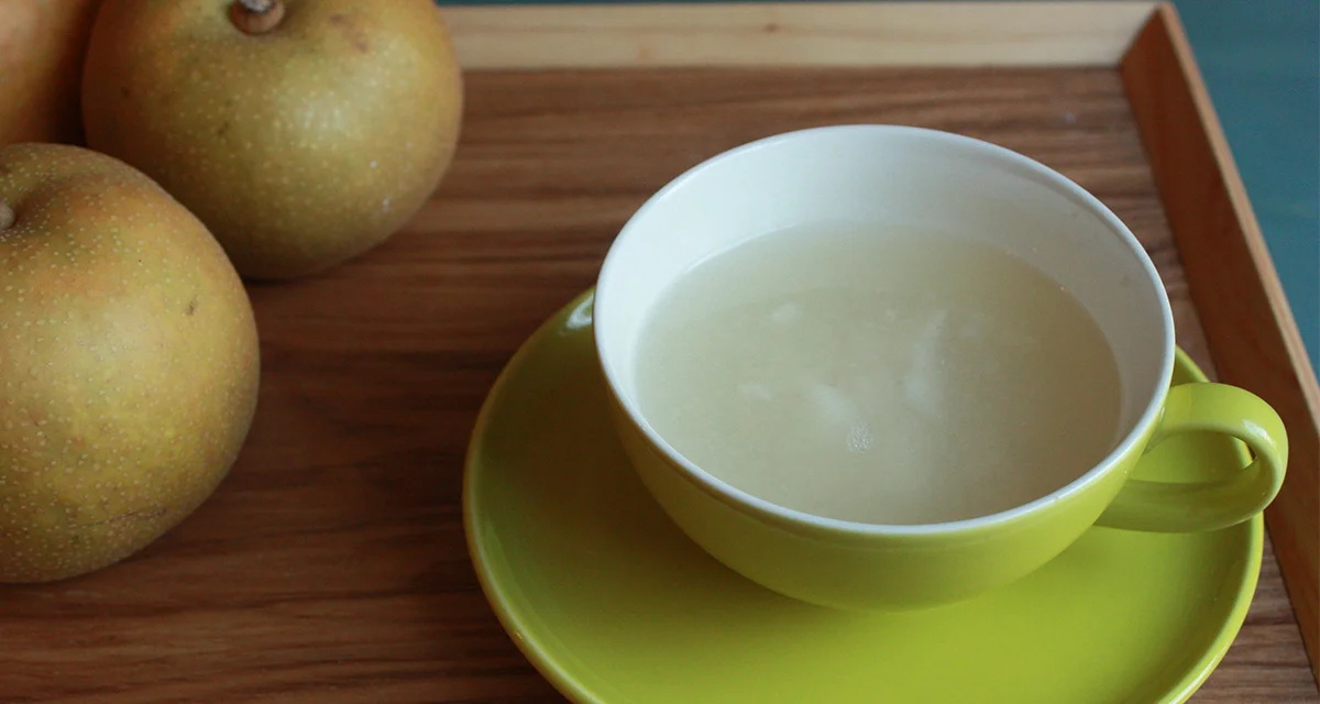 梨のホットドリンクで疲れを養生する