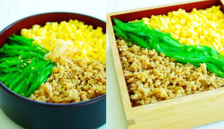 「さやえんどう」と「さやいんげん」を使ったレシピ —どっちの“三色弁当”がお好み！？