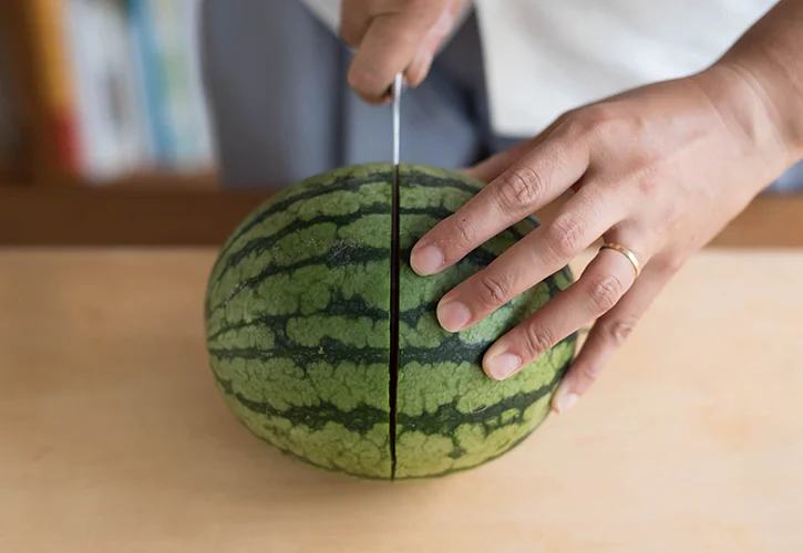 すいかの切り方