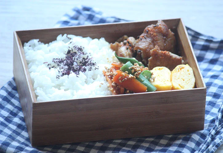 いんげんの胡麻和えのお弁当