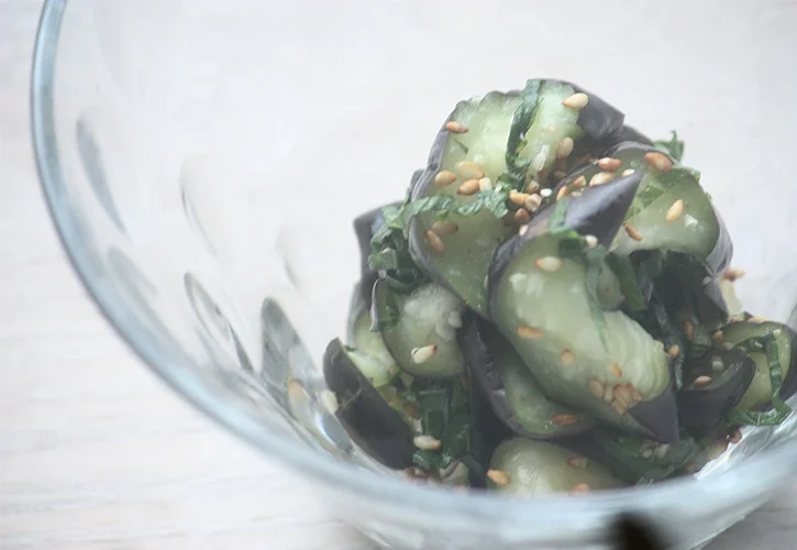 茄子の香味あえ