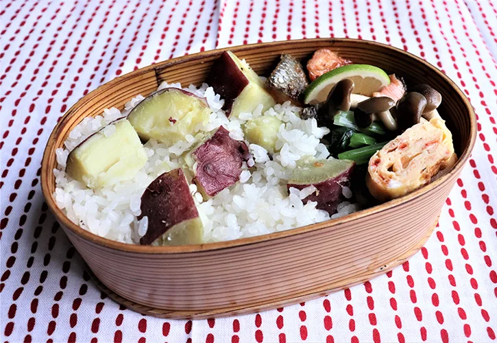 さつまいもごはんのお弁当