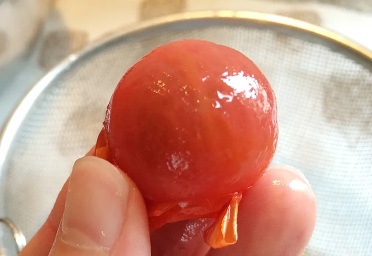 ミニトマトの湯むき