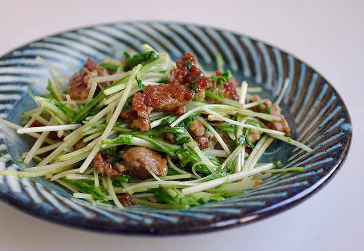 水菜ひき肉
