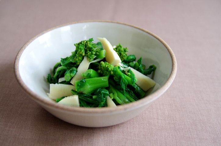 たけのこと菜の花の和え物