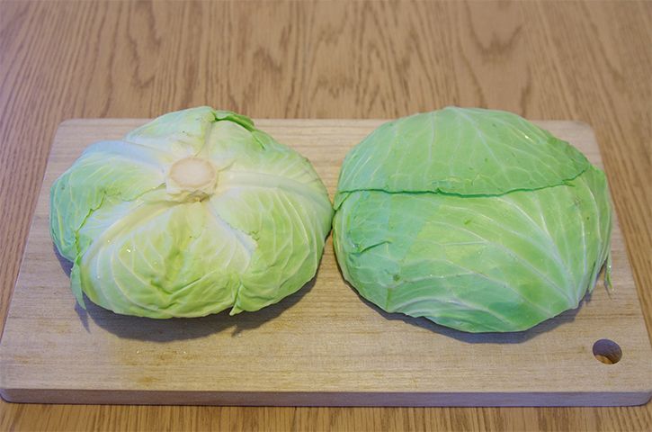キャベツを千切りする前に