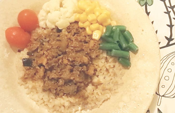 玉ねぎみじん切りでキーマカレー