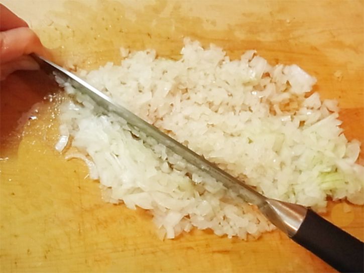 玉葱のみじん切り