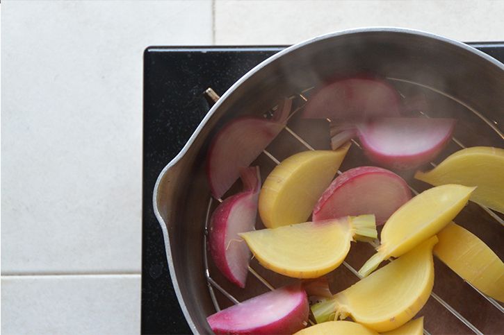 かぶを蒸す方法