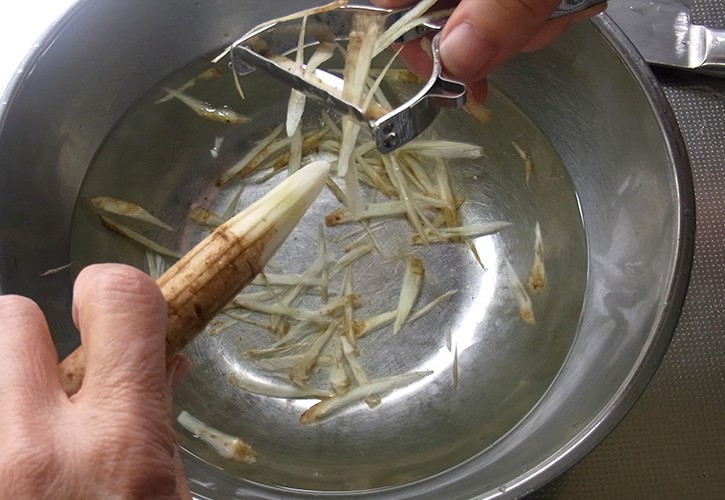 ごぼうのむき方