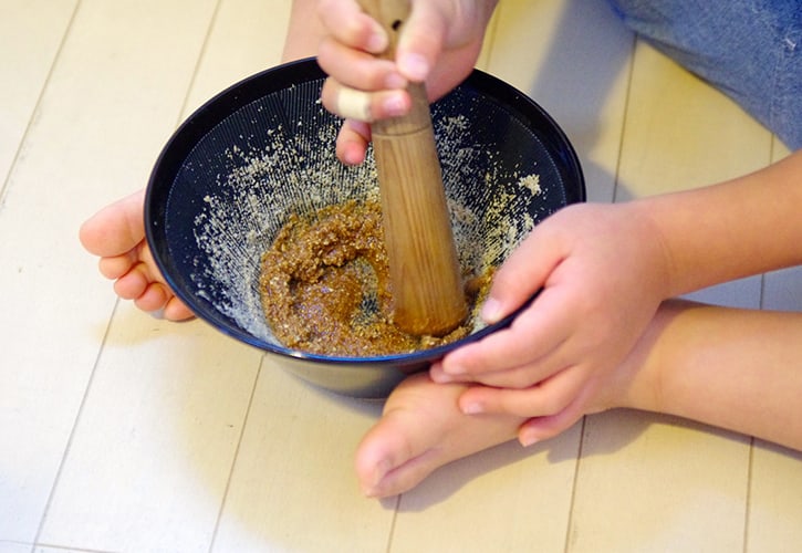 すり鉢の使い方一工夫