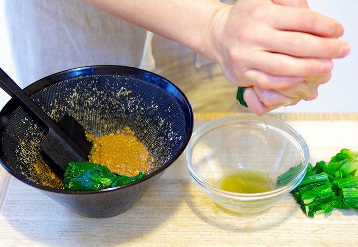 ほうれん草胡麻和えレシピ