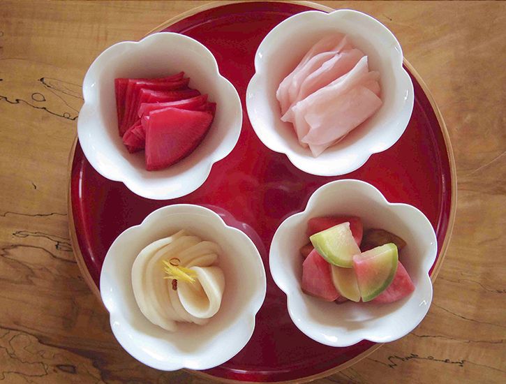 大根の漬け物4種