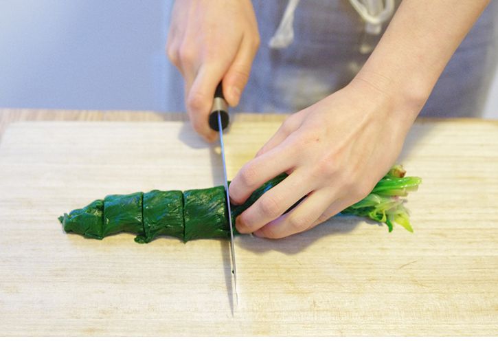 料理に合わせてカット