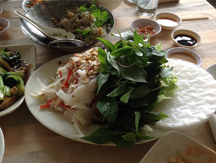 ベトナム流生春巻きの食べ方