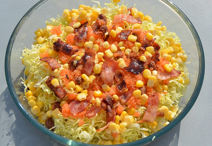 キャベツでサラダ