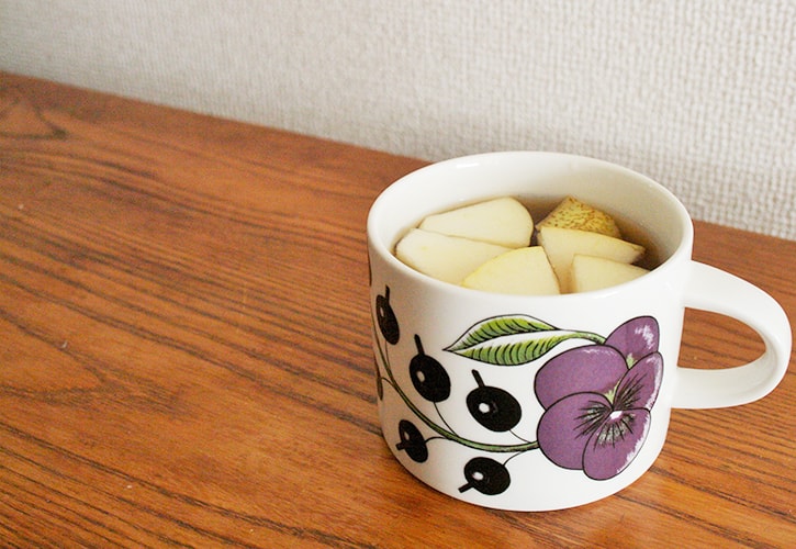 りんごを朝に食べる