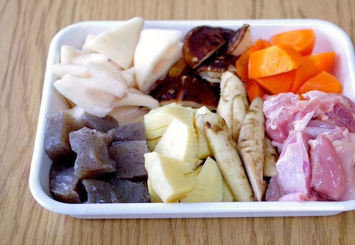 たけのこ筑前煮材料