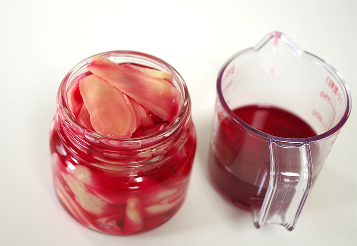 新生姜で紅生姜を作る