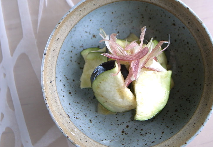 水ナスの煮びたし絵