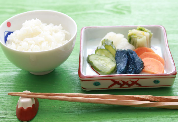 ごはんとぬか漬け