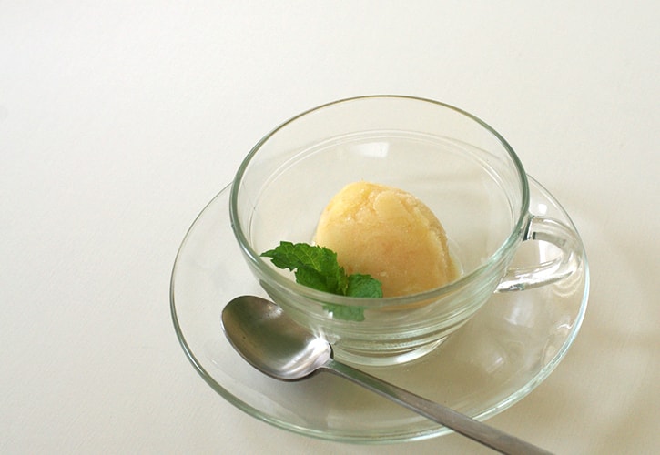 桃のシャーベット