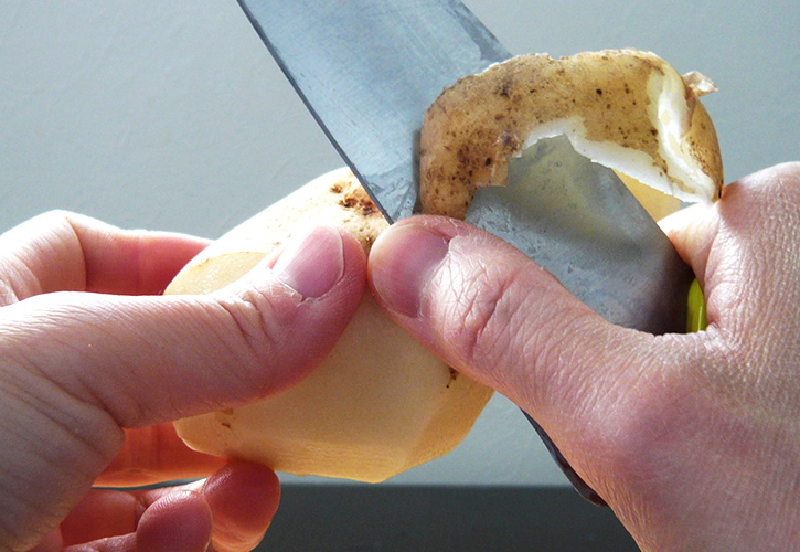 ジャガイモ下処理