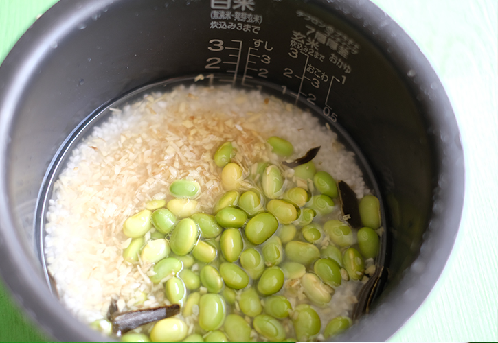 枝豆の炊き込みご飯