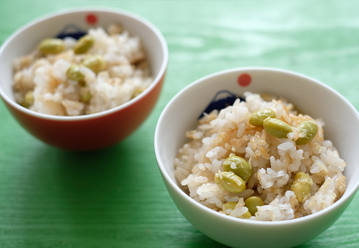生姜と枝豆の炊き込みご飯