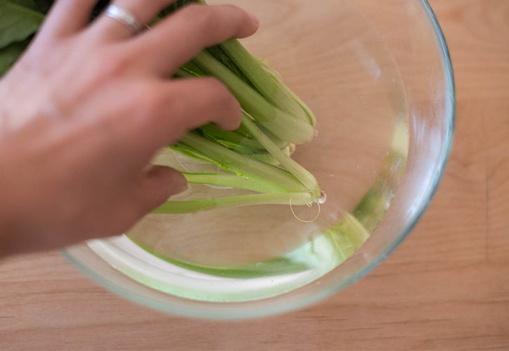小松菜の洗い方