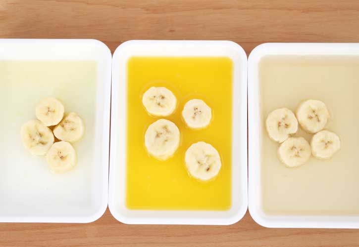 レモン汁以外にも バナナの変色を防ぐ方法