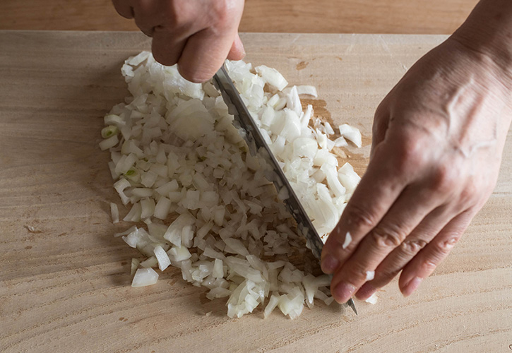 玉ねぎのみじん切り