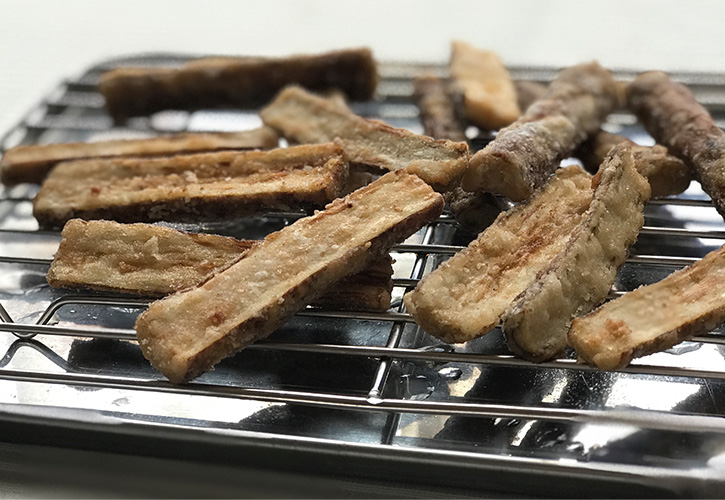 ごぼうの揚げ方