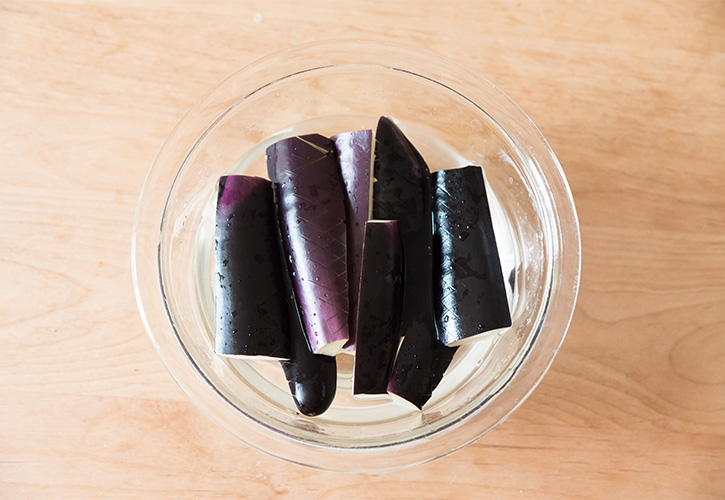 ナスのアク抜き