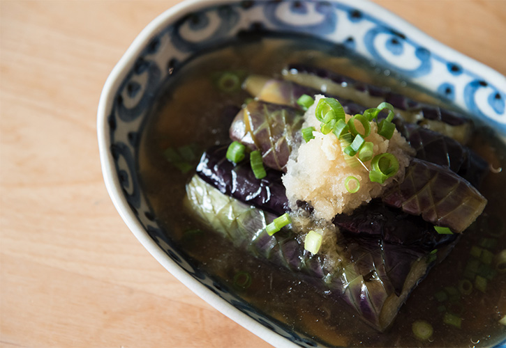 ナスの煮びたし仕上げ