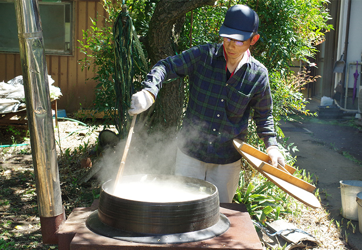 たけのこ茹でる