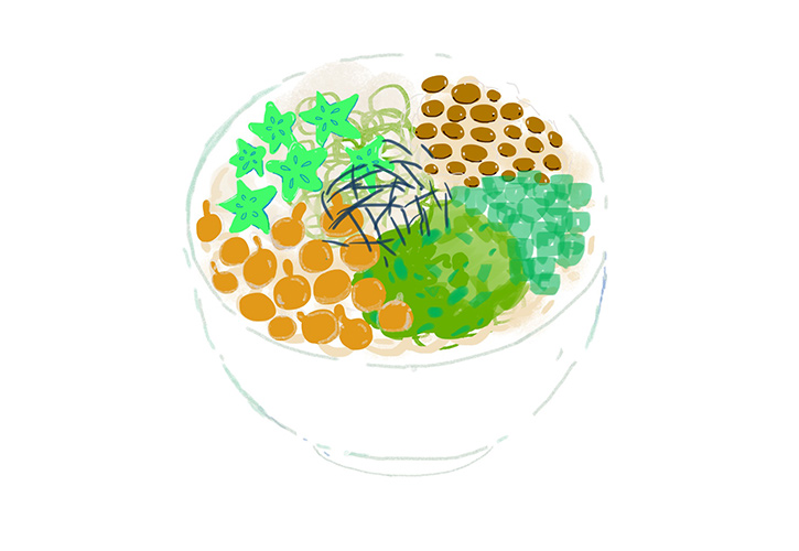 ネバネバ丼イラスト