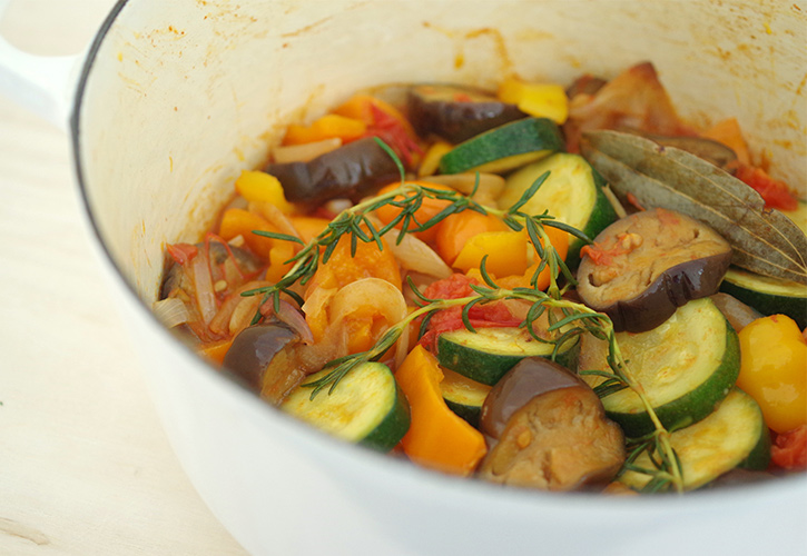 冷凍ナスを蒸し煮する方法