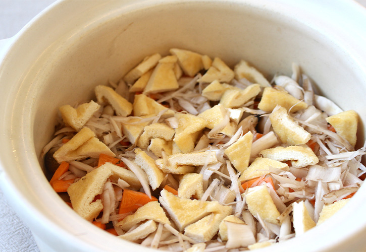 吹き寄せご飯炊く前