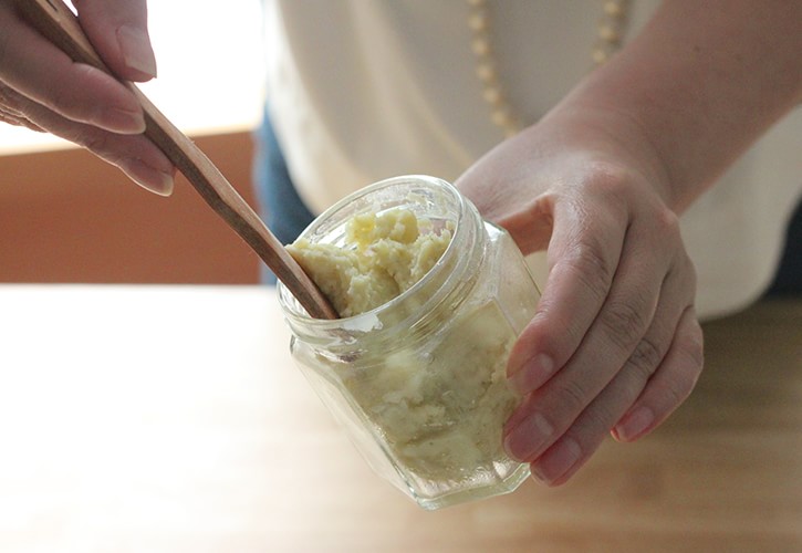 マッシュポテトを詰める