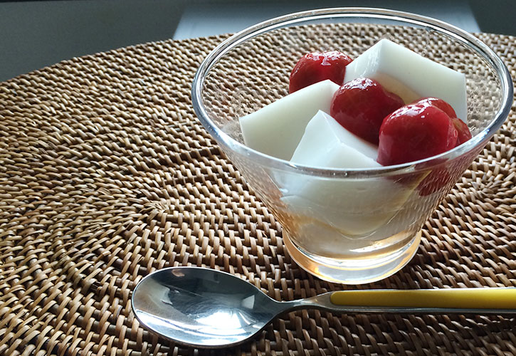 夏デザート牛乳寒天