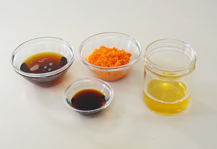 人参ドレッシングの材料