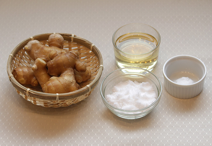 生姜甘酢漬けの材料