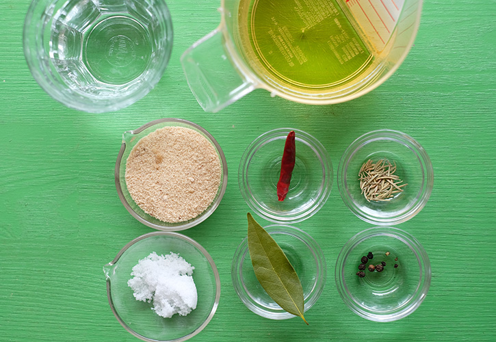 生姜のピクルス材料