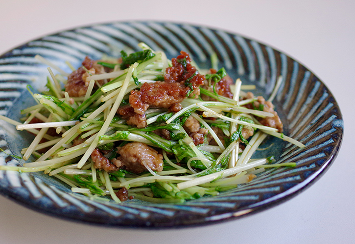 水菜ひき肉